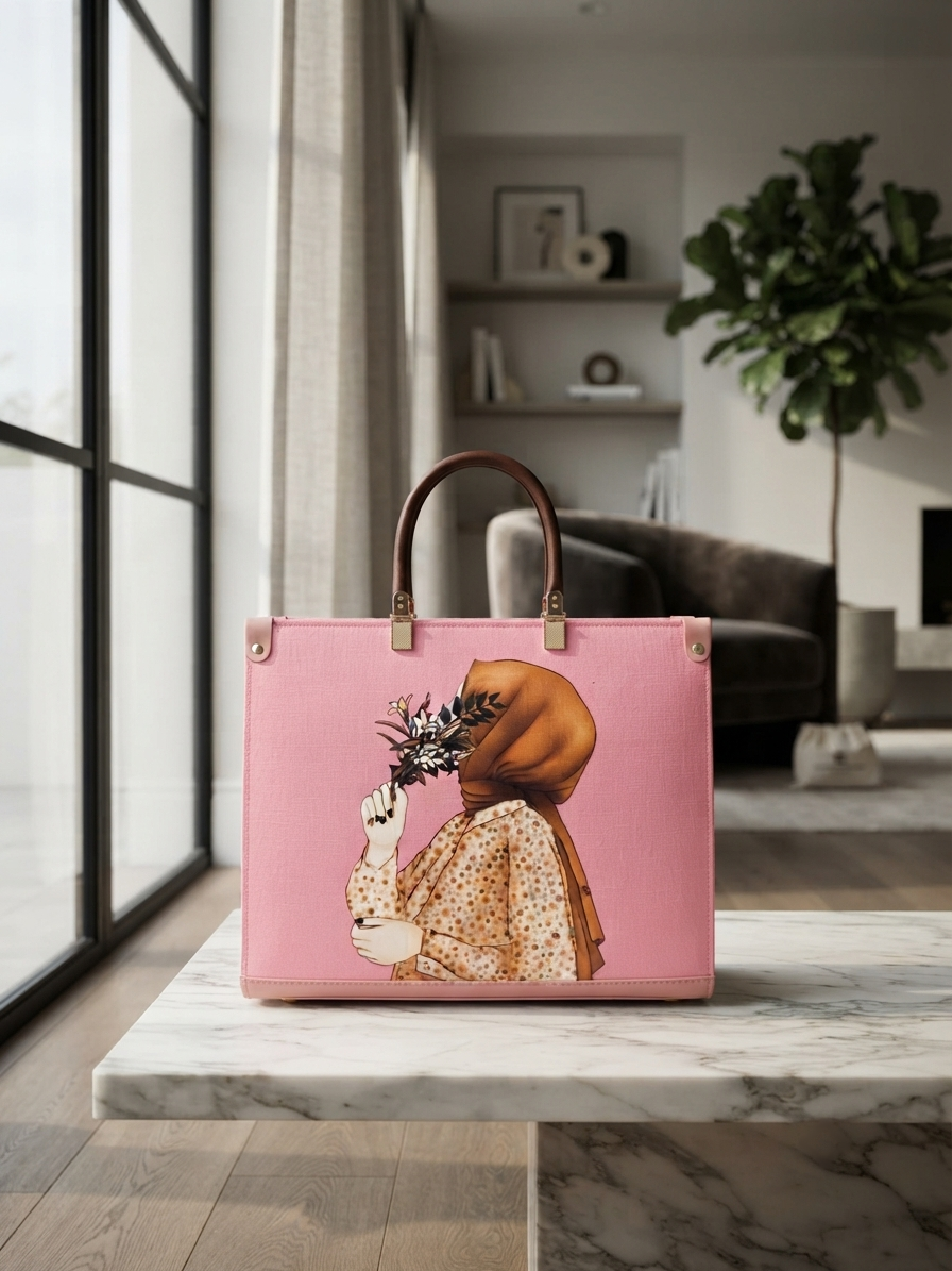 Rinmora tote styled in a modern living room